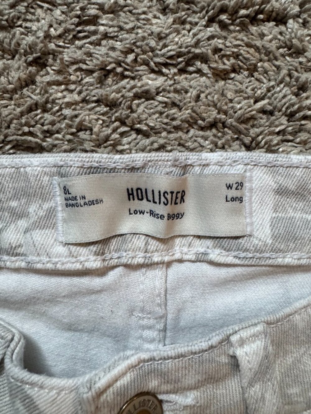Hollister Low Rise Baggy Jeans - cream camo - Picture 2 of 3
